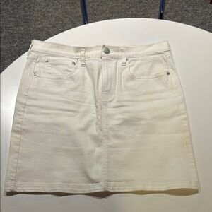 LOFT White Denim Skirt